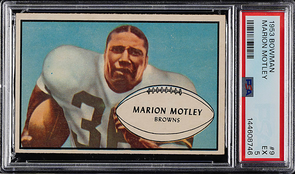 1953 Bowman Football #9 Marion Motley PSA EX 5