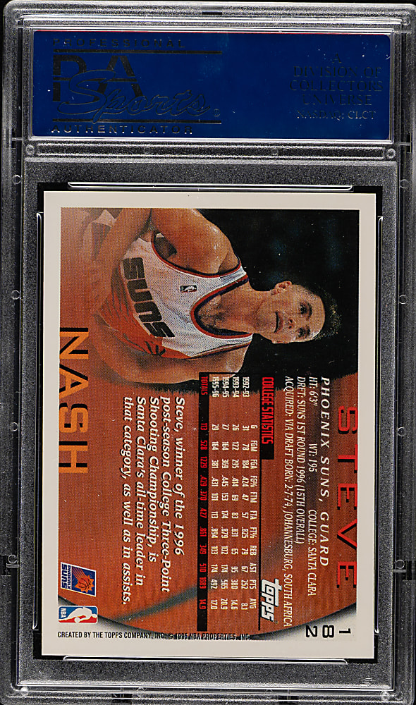 1996-1997 Topps Basketball #182 Steve Nash Rookie PSA GEM MINT 10