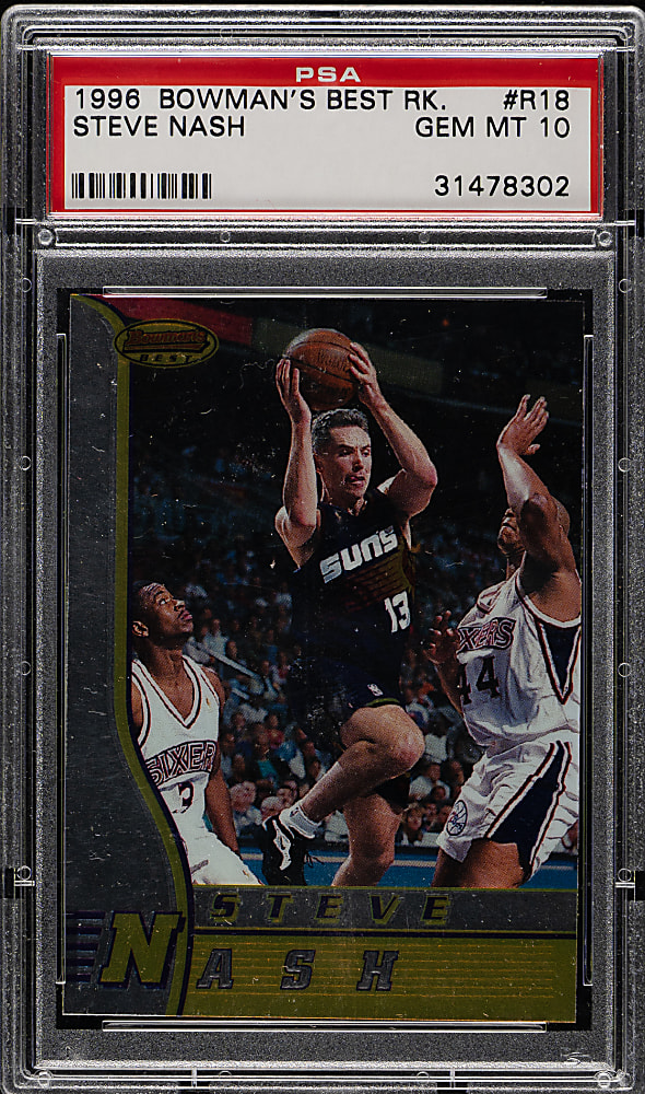 1996-1997 Bowman's Best Basketball #R18 Steve Nash Rookie PSA GEM MINT 10