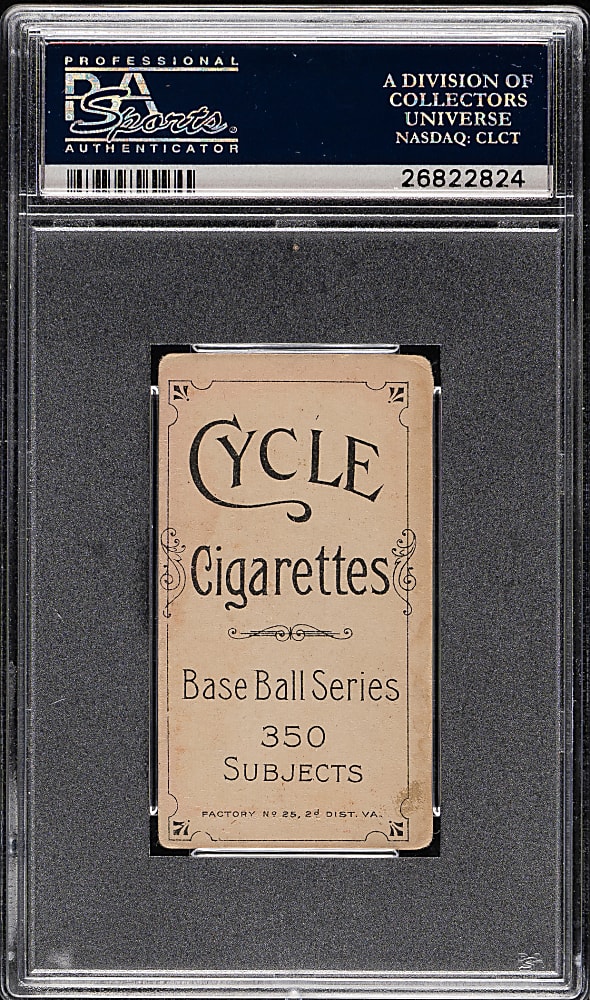 1909-1911 T206 White Border Josh Clark PSA GOOD 2 - Cycle 350 Back