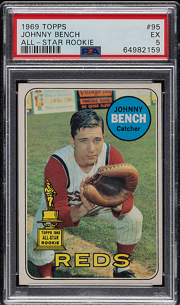 1969 Topps #95 Johnny Bench PSA EX 5