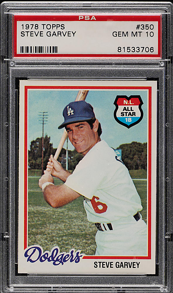 1978 Topps #350 Steve Garvey PSA GEM MINT 10
