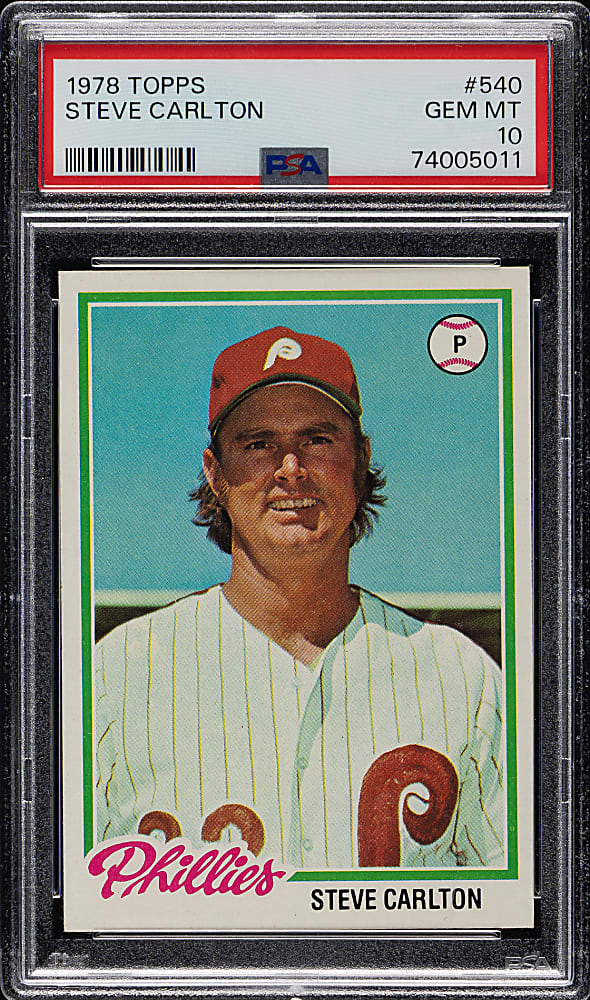 1978 Topps #540 Steve Carlton PSA GEM MINT 10
