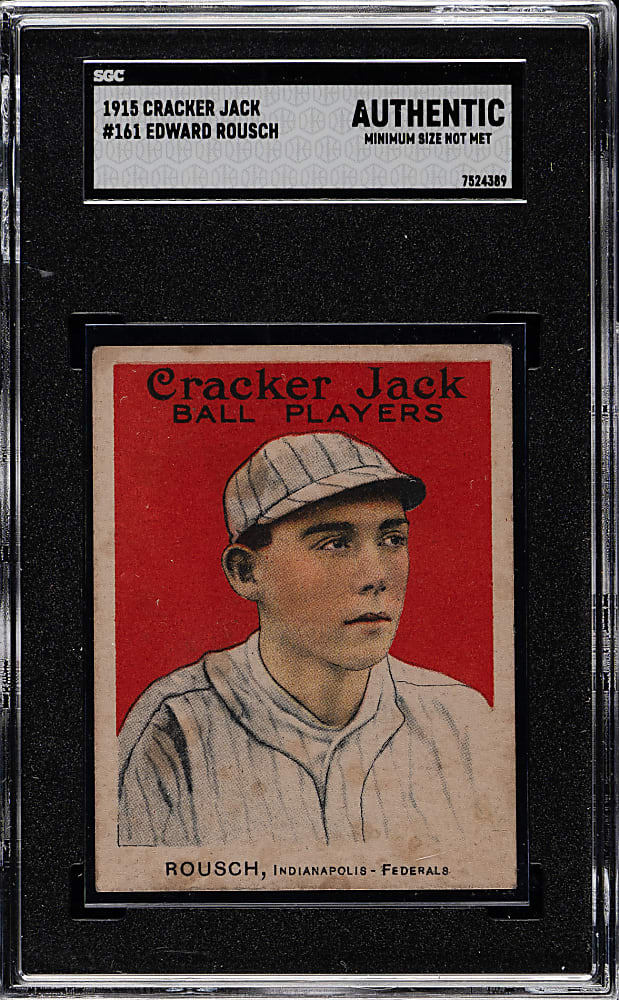 Sam Roush 1915 E145 Cracker Jack #161 Edward Roush SGC Authentic
