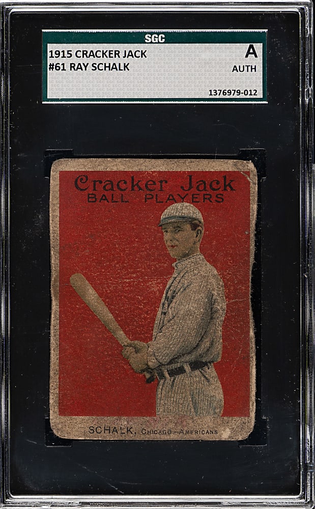 1915 E145 Cracker Jack #61 Ray Schalk SGC Authentic