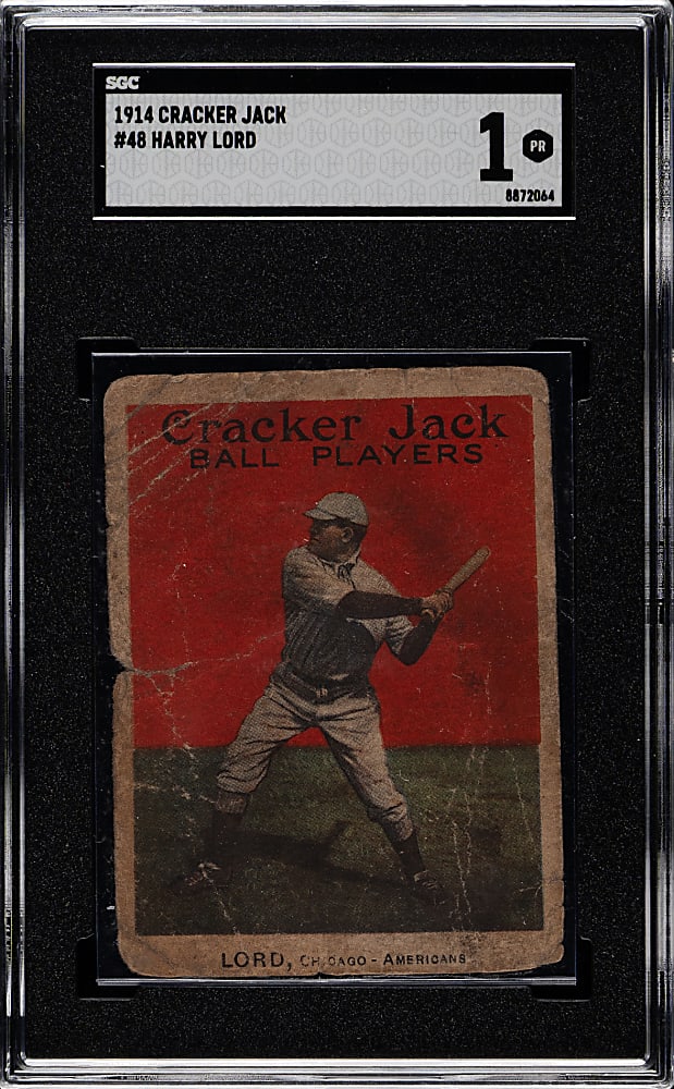 1914 E145 Cracker Jack #48 Harry Lord SGC POOR 1