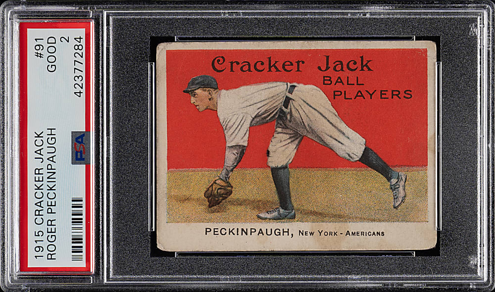 1915 E145 Cracker Jack #91 Roger Peckinpaugh PSA GOOD 2