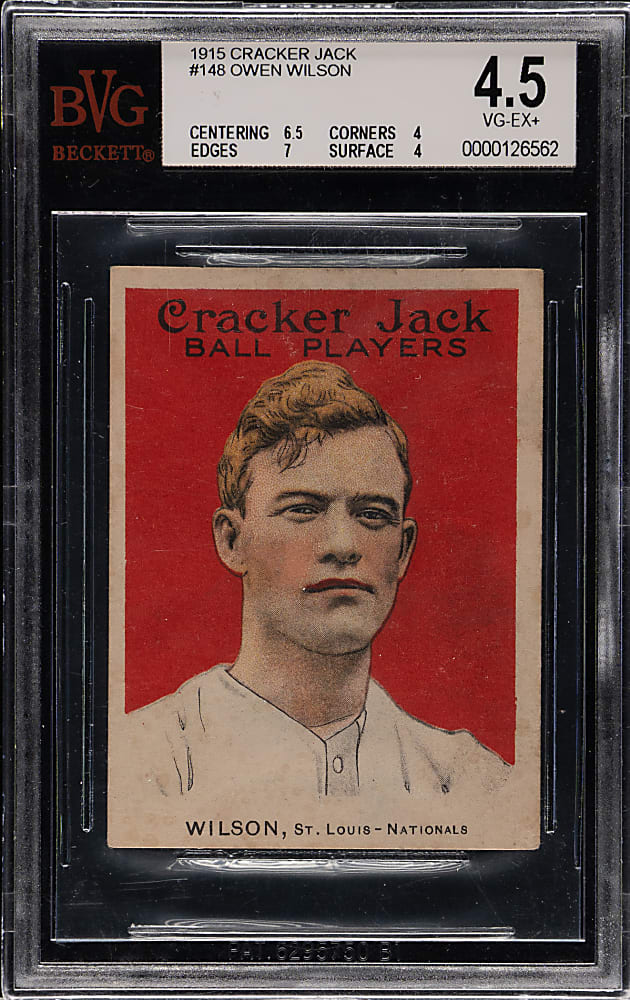 1915 E145 Cracker Jack #148 Owen Wilson BVG VG-EX+ 4.5