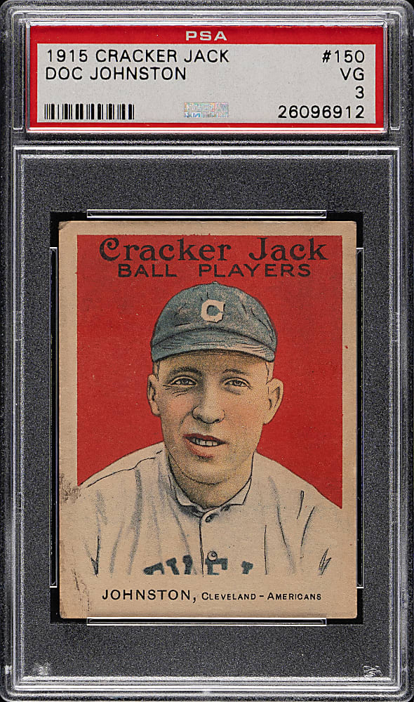1915 E145 Cracker Jack #150 W. R. Johnston PSA VG 3