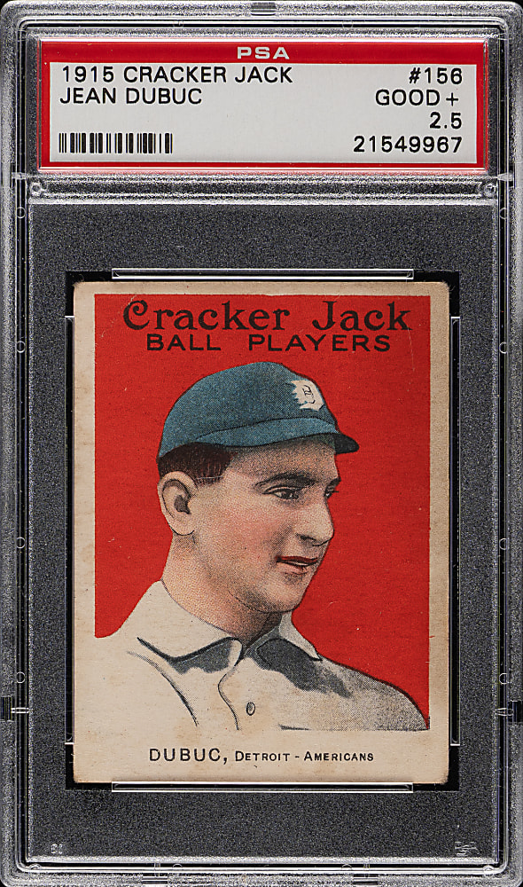 1915 E145 Cracker Jack #156 Jean Dubuc PSA GOOD+ 2.5