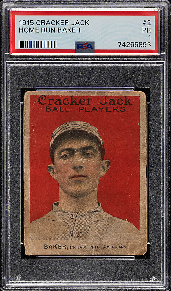 1915 E145 Cracker Jack #2 Frank Baker PSA POOR 1