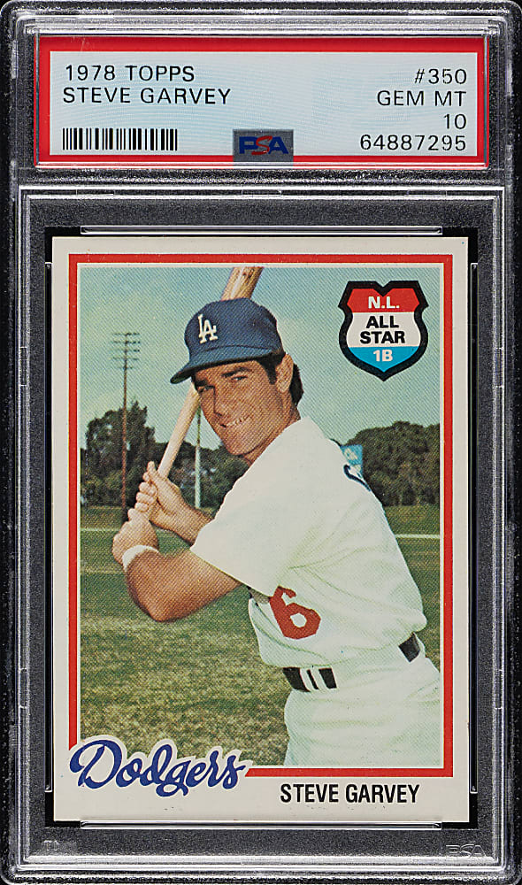1978 Topps #350 Steve Garvey PSA GEM MINT 10