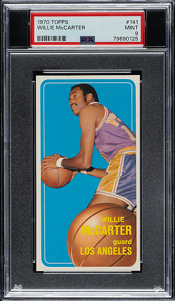 1970-1971 Topps Basketball #141 Willie McCarter PSA MINT 9