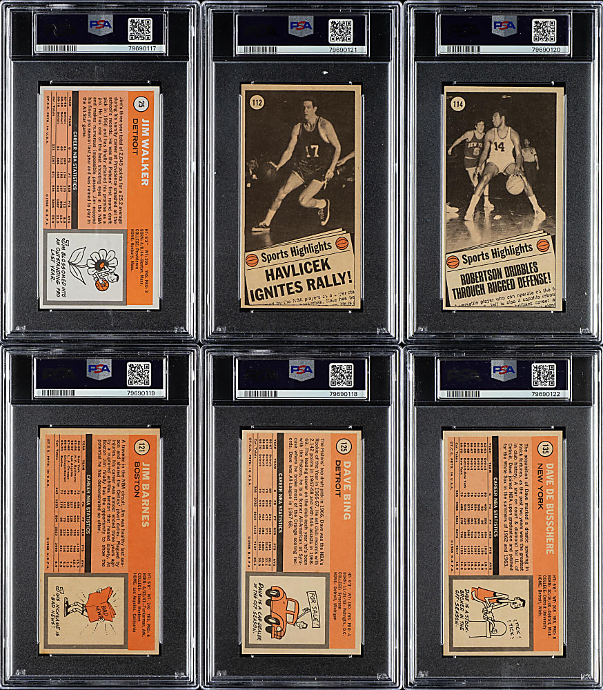 1970-1971 Topps Basketball PSA-Graded Collection (6) Including John Havlicek, Oscar Robertson, and Dave Bing