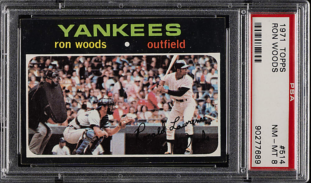 1971 Topps #514 Ron Woods PSA NM-MT 8