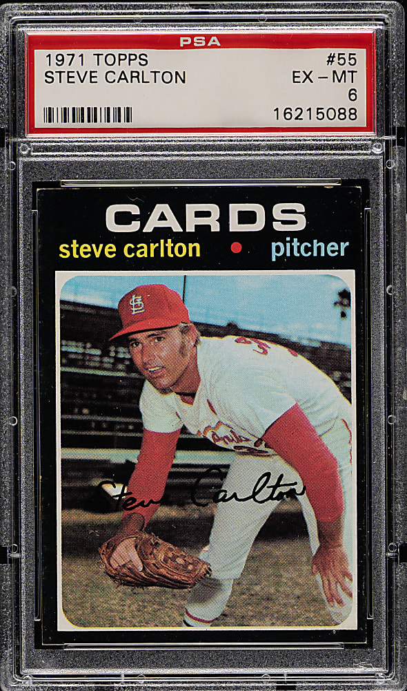 1971 Topps #55 Steve Carlton PSA EX-MT 6