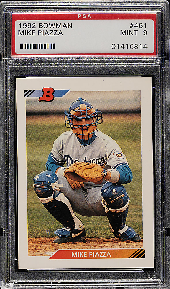 1992 Bowman #461 Mike Piazza Rookie PSA MINT 9