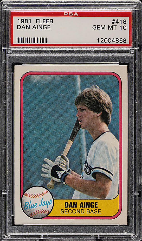 1981 Fleer #418 Dan Ainge PSA GEM MINT 10
