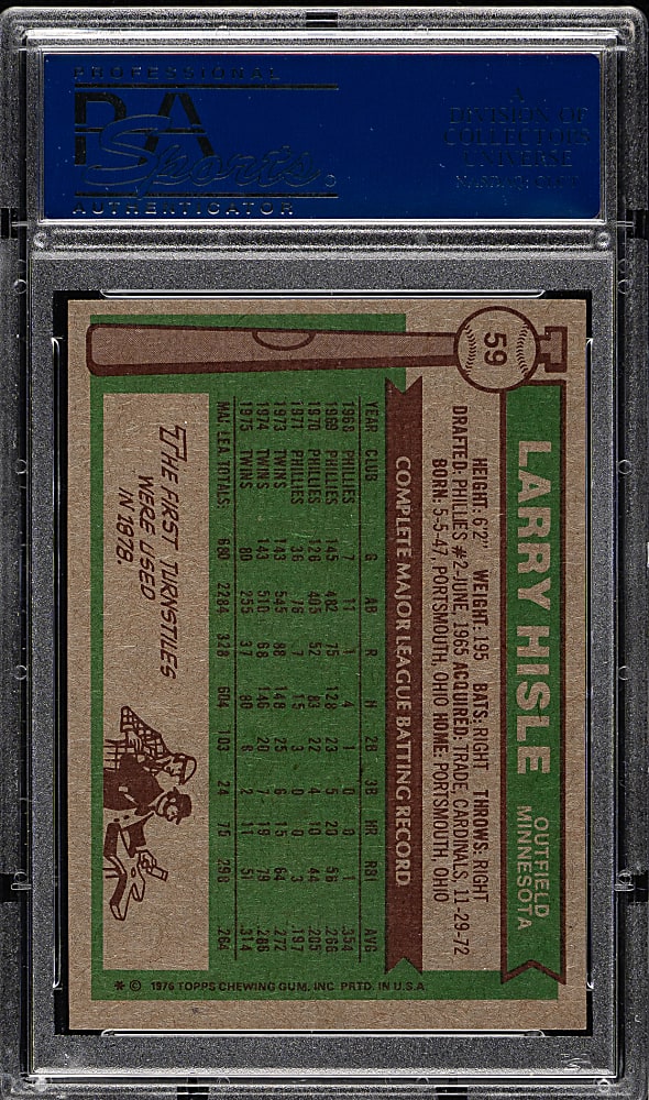 1976 Topps #59 Larry Hisle PSA MINT 9