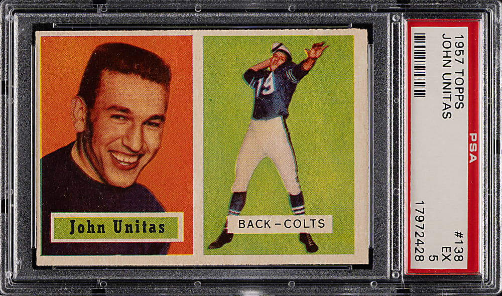 1957 Topps Football #138 Johnny Unitas Rookie PSA EX 5