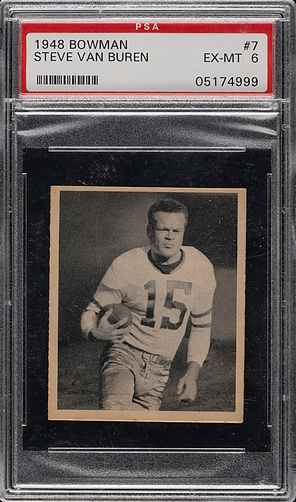 1948 Bowman Football #7 Steve Van Buren Rookie PSA EX-MT 6
