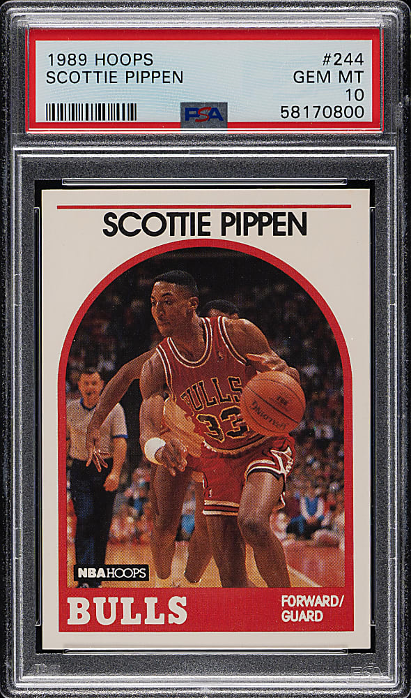 1989-1990 NBA Hoops Basketball #244 Scottie Pippen PSA GEM MINT 10