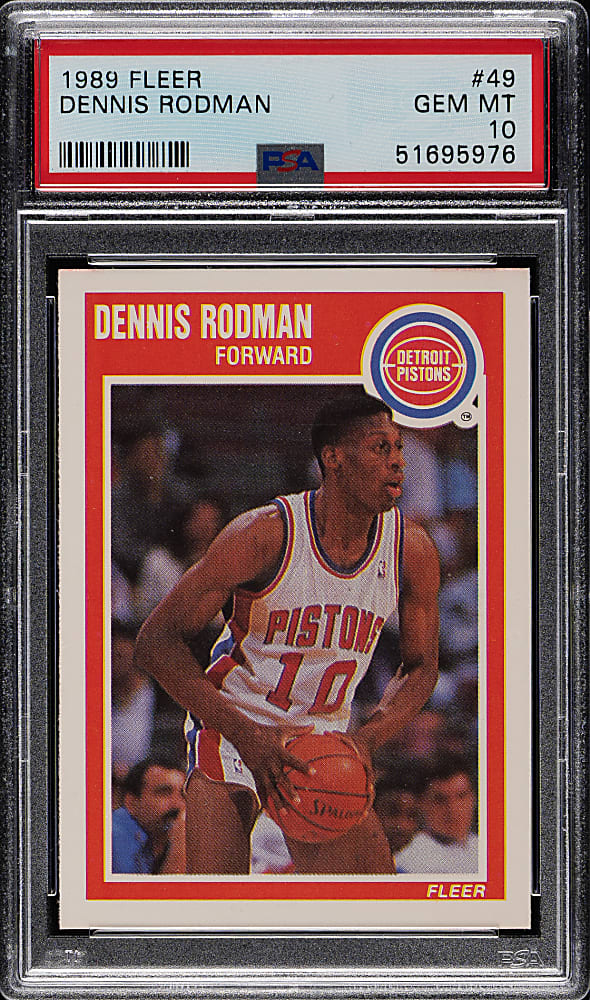 1989-1990 Fleer Basketball #49 Dennis Rodman PSA GEM MINT 10