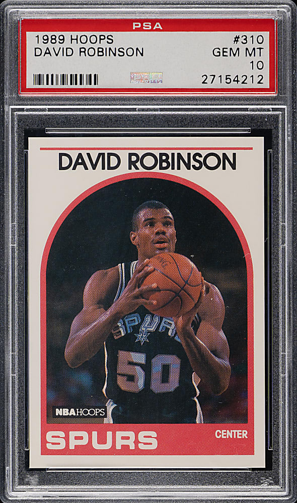 1989-1990 NBA Hoops Basketball #310 David Robinson Rookie PSA GEM MINT 10