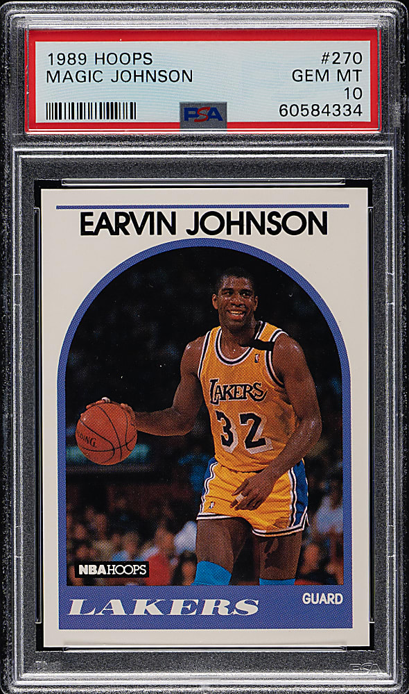 1989-1990 NBA Hoops Basketball #270 Magic Johnson PSA GEM MINT 10