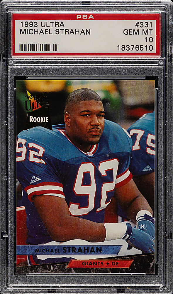 1993 Fleer Ultra Football #331 Michael Strahan Rookie PSA GEM MINT 10
