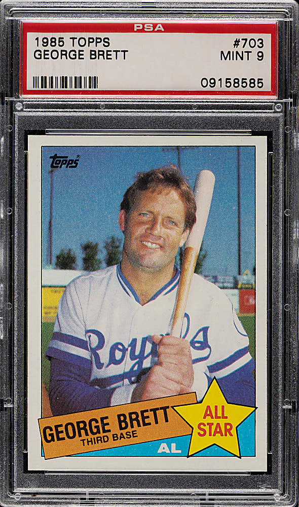 1985 Topps #703 George Brett All-Star PSA MINT 9