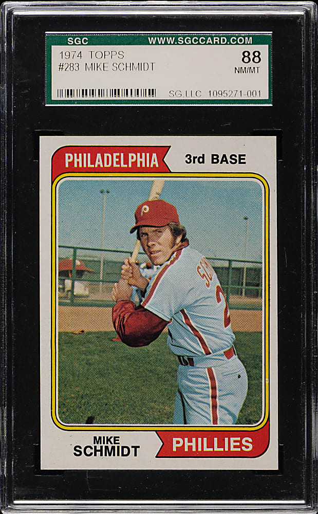 1974 Topps #283 Mike Schmidt SGC NM/MT 88