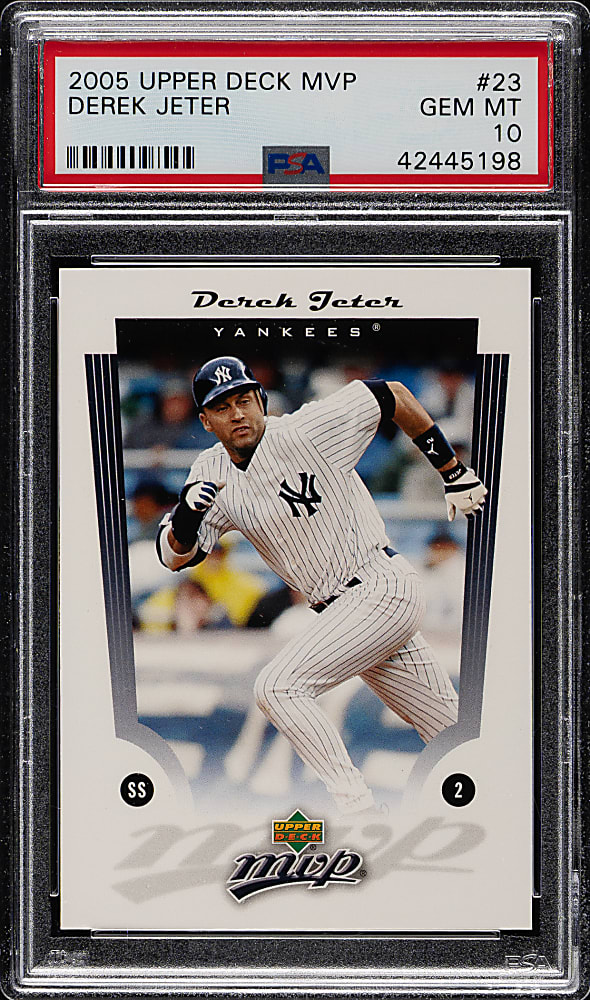 2005 Upper Deck MVP #23 Derek Jeter PSA GEM MINT 10