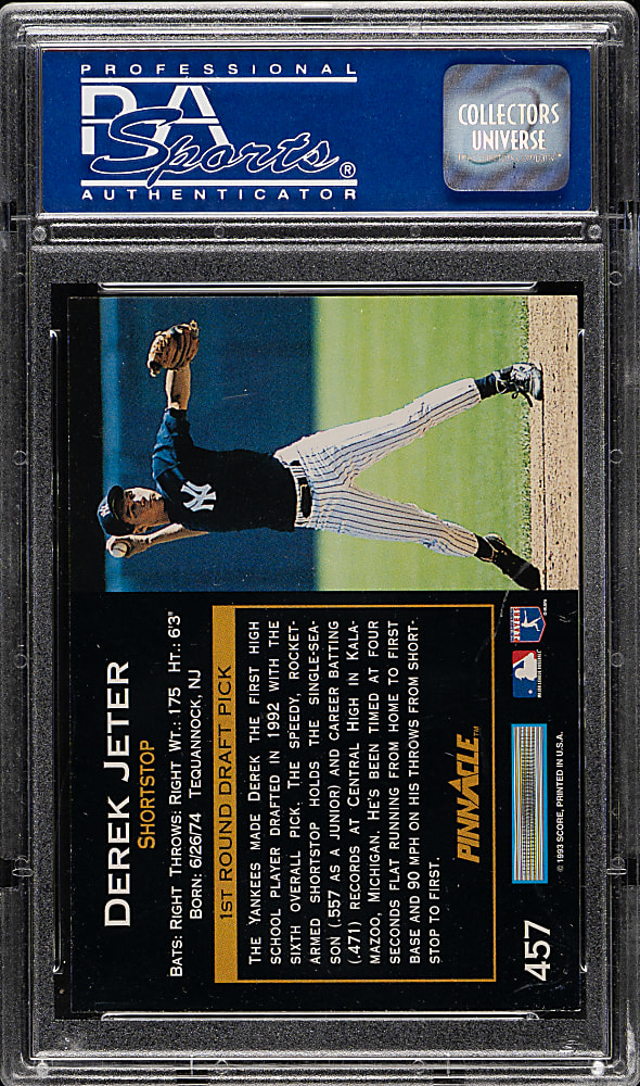 1993 Pinnacle #457 Derek Jeter Rookie PSA MINT 9