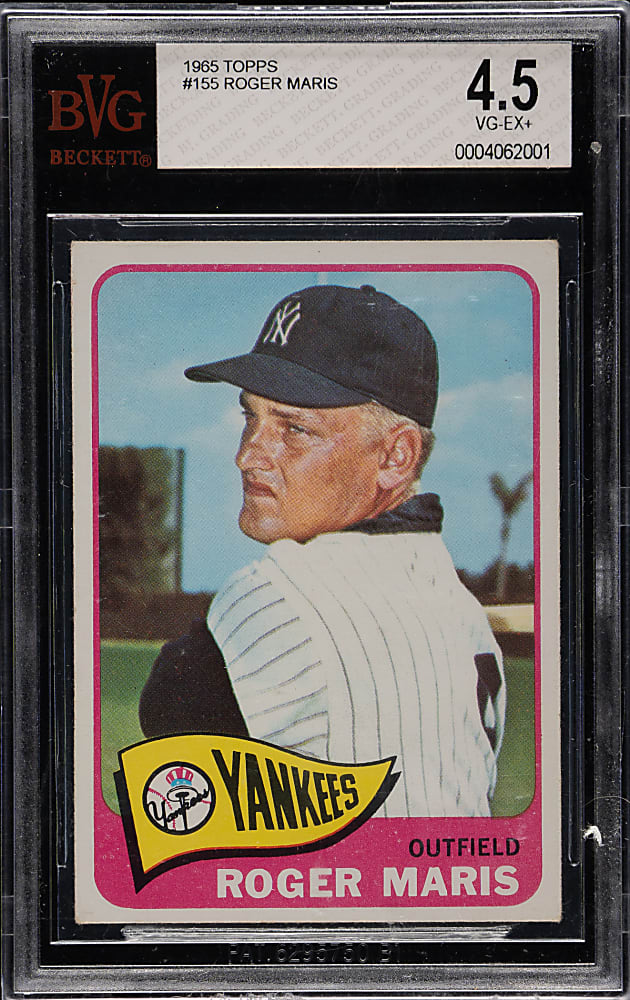 1965 Topps #155 Roger Maris BVG VG-EX+ 4.5