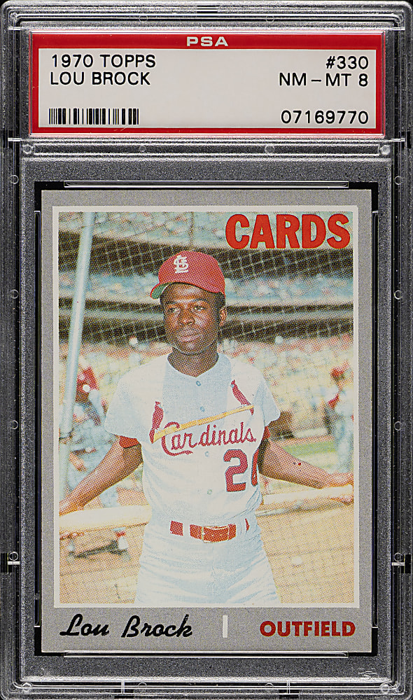 1970 Topps #330 Lou Brock PSA NM-MT 8