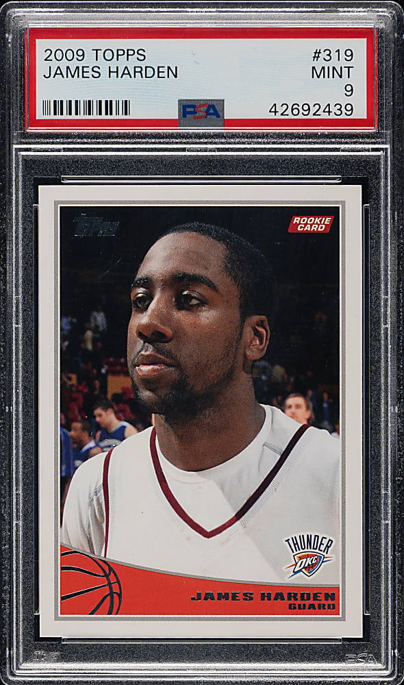 2009-2010 Topps Basketball #319 James Harden Rookie PSA MINT 9