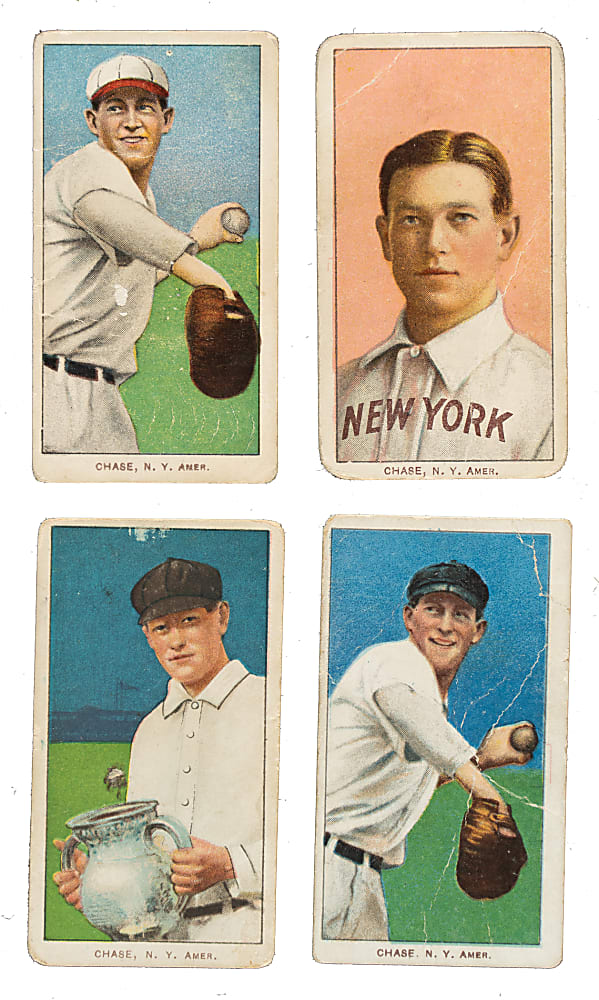 1909-1911 T206 White Border Hal Chase Collection (4)