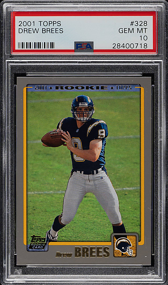 2001 Topps Football #328 Drew Brees Rookie PSA GEM MINT 10