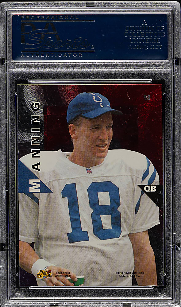 1998 Playoff Momentum Football #98 Peyton Manning Rookie Red PSA GEM MINT 10