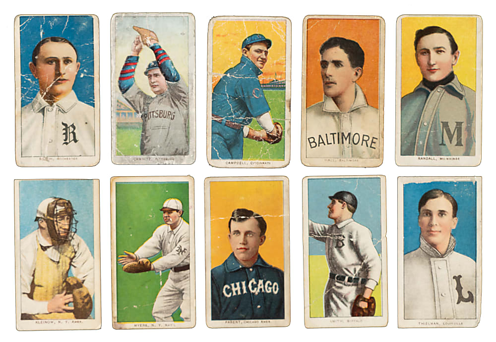 1909-1911 T206 White Border Collection (10) - All Sovereign Backs