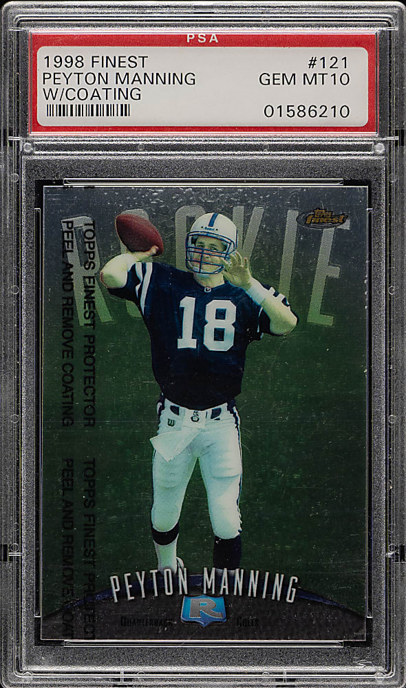 1998 Topps Finest Football #121 Peyton Manning Rookie PSA GEM MINT 10