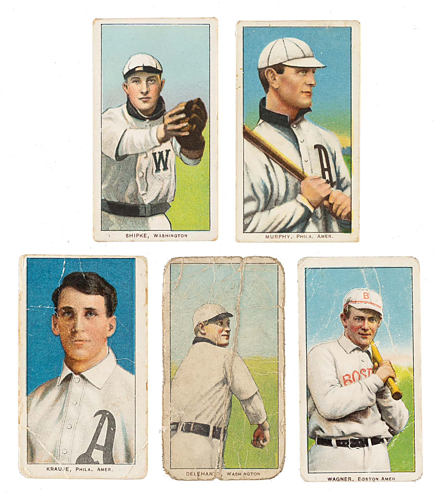 1909-1911 T206 White Border Collection (5) - All El Principe De Gales Backs