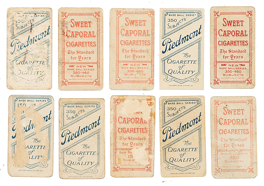 1909-1911 T206 White Border Hall of Fame Collection (10) Including Marquard, Tinker, Bender, and Chance