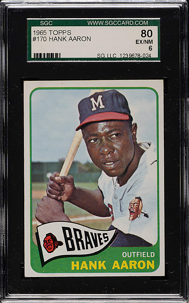 1965 Topps #170 Hank Aaron SGC EX/NM 80