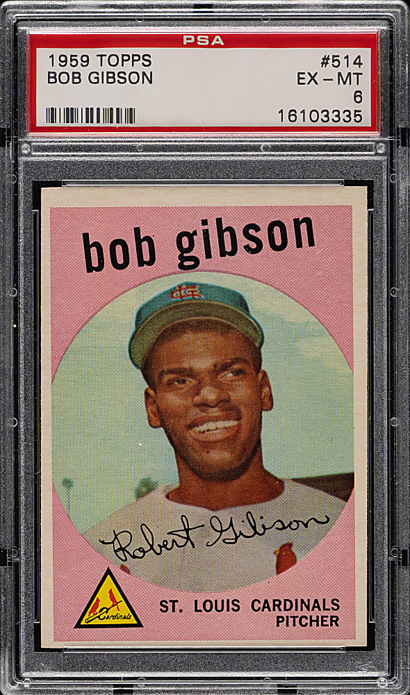 1959 Topps #514 Bob Gibson Rookie PSA EX-MT 6