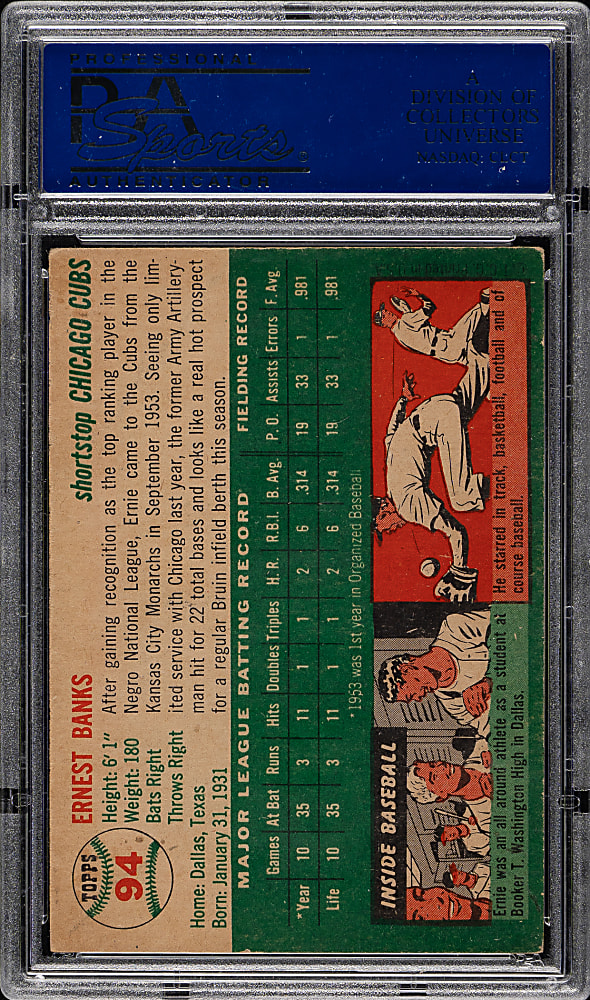 1954 Topps #94 Ernie Banks Rookie PSA VG-EX 4 (MC)