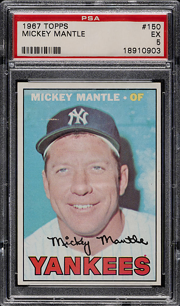 1967 Topps #150 Mickey Mantle PSA EX 5