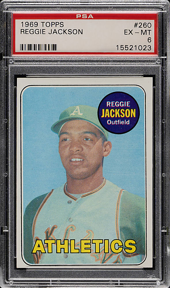 1969 Topps #260 Reggie Jackson Rookie PSA EX-MT 6