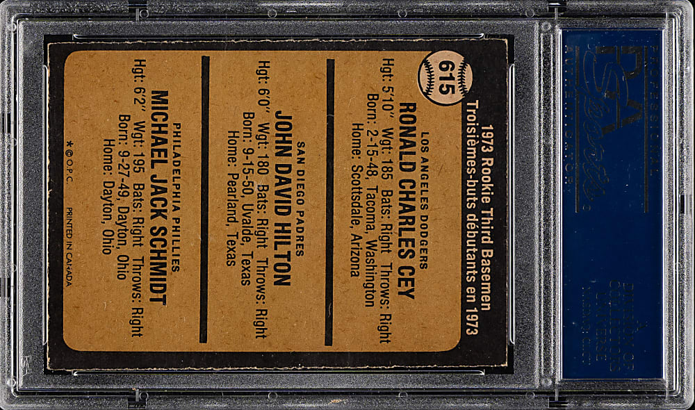 1973 O-Pee-Chee #615 Mike Schmidt Rookie PSA EX-MT 6